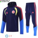 Giacca Felpa Cappuccio Set Completo Colombia 2026 Blu Giallo