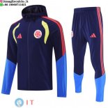 Giacca Felpa Cappuccio Set Completo Colombia 2026 Blu Giallo Giacca Felpa Cappuccio Set Completo Colombia 2026 Blu Giallo