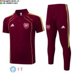 POLO Maglia Set Completo Arsenal 2025/2026 Borgogna Rosso