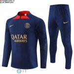 Felpa Da Allenamento Bambino Set Completo PSG 23-24 Blu Navy Rosso Felpa Da Allenamento Bambino Set Completo PSG 23-24 Blu Navy Rosso