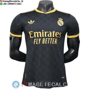 Thailandia Maglia Real Madrid Speciale Giocatori 2025/2026 Nero I Giallo