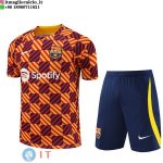 Formazione Bambino Set Completo Maglia Barcellona 2023/2024 Arancione Blu Formazione Bambino Set Completo Maglia Barcellona 2023/2024 Arancione Blu