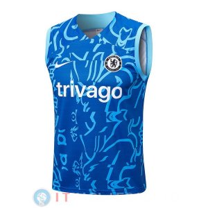 Senza Maniche Maglia Chelseao 2022/2023 Blu