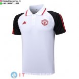 POLO Maglia Manchester United 2023/2024 Bianco Nero Rosso