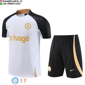 Formazione Maglia Set Completo Chelsea 2023/2024 Bianco Nero