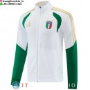 Giacca Lunga Zip Italia 2026 Bianco I Verde