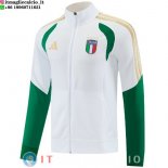 Giacca Lunga Zip Italia 2026 Bianco I Verde Giacca Lunga Zip Italia 2026 Bianco I Verde