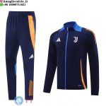 Giacca Set Completo Lunga Zip Juventus 2024/2025 Blu Navy Arancione