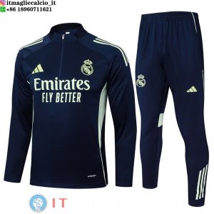 Felpa Da Allenamento Set Completo Real Madrid 25-26 Blu Navy