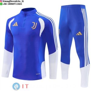 Tuta da Allenamento Bambino Juventus Mezza Cerniera 26-27 Blu I Bianco