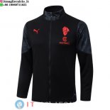 Giacca Full Zip Allenamento AC Milan 25-26 Nero Rosso