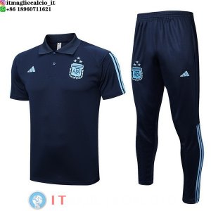 POLO Maglia Set Completo Argentina 2023 Blu Navy