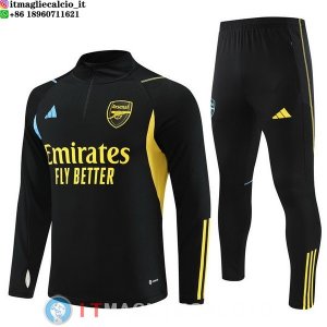 Felpa Da Allenamento Set Completo Arsenal 2023/2024 Nero III Giallo