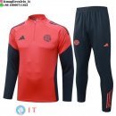 Felpa Da Allenamento Set Completo Bayern Monaco 25-26 Rosso Grigio