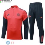 Felpa Da Allenamento Bambino Set Completo Bayern Monaco 25-26 Rosso Grigio Felpa Da Allenamento Bambino Set Completo Bayern Monaco 25-26 Rosso Grigio