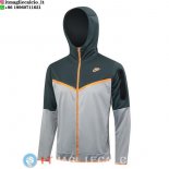 Giacca Felpa Cappuccio Nike 2023 Verde Grigio