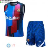 Senza Maniche Set Completo Maglia Barcellona 2023/2024 Blu Rosso