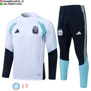 Tuta da Allenamento Bambino Argentina Mezza Cerniera 2026 Bianco Blu
