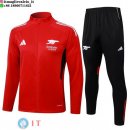 Giacca Set Completo Lunga Zip Arsenal 25-26 Rosso Nero