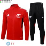 Giacca Set Completo Lunga Zip Arsenal 25-26 Rosso Nero Giacca Set Completo Lunga Zip Arsenal 25-26 Rosso Nero