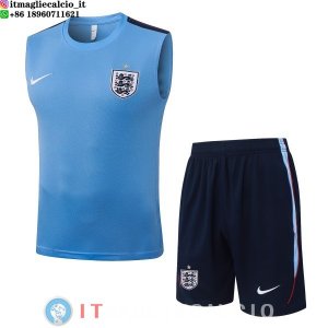 Senza Maniche Maglia Set Completo Inghilterra 2026 Blu Luce