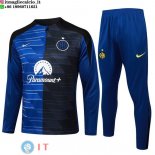 Felpa Da Allenamento Set Completo Inter Milan 24-25 Blu Nero