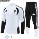 Tuta da Allenamento Bambino Juventus Mezza Cerniera 26-27 Bianco Nero
