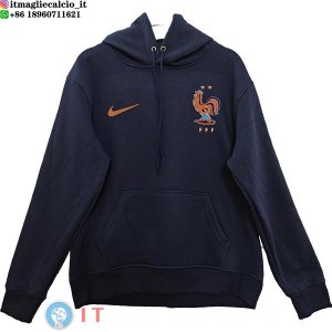 Felpa con Cappuccio Francia 2026 Blu Navy
