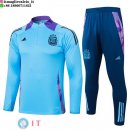 Felpa Da Allenamento Bambino Set Completo Argentina 2024 Blu Purpureo