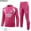 Felpa Da Allenamento Set Completo Real Madrid 26-27 Rosa Bianco