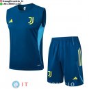 Senza Maniche Set Completo Maglia Juventus 2025/2026 Blu