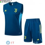 Senza Maniche Set Completo Maglia Juventus 2025/2026 Blu