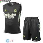 Senza Maniche Set Completo Maglia Real Madrid 2025/2026 Grigio Verde