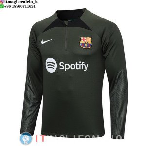 Felpa Da Allenamento Barcellona 23-24 Verde Navy