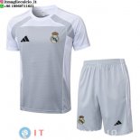 Formazione Maglia Set Completo Real Madrid 2025/2026 Grigio Bianco