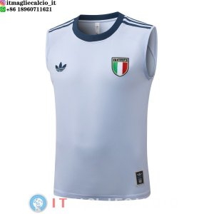 Senza Maniche Maglia Italia 2026 Blu Luce