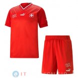 Maglia Bambino Svizzera Prima Coppa Del Mondo 2022
