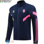 Giacca Lunga Zip Juventus 2024/2025 Blu Navy Rosa