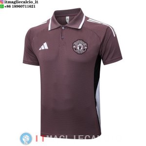 POLO Maglia Manchester United 2025/2026 Purpureo Nero