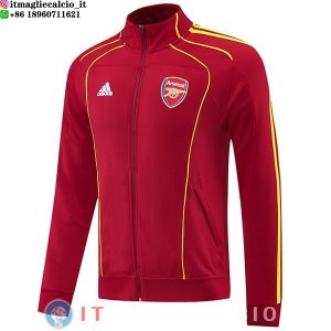 Giacca Lunga Zip Arsenal 25-26 Rosso Giallo