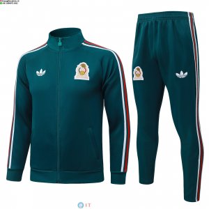 Giacca Set Completo Lunga Zip Messico 2026 Verde I Rosso