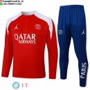 Felpa Da Allenamento Set Completo Paris Saint Germain 25-26 Rosso Bianco Blu