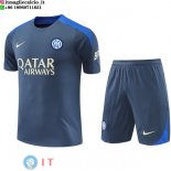 Formazione Set Completo Maglia Inter Milan 2024/2025 Grigio Blu