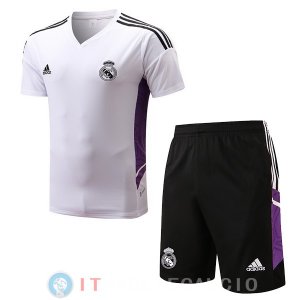 Formazione Maglia Set Completo Real Madrid 2022/2023 Bianco I Purpureo Nero