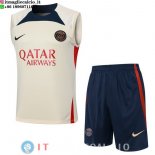 Senza Maniche Set Completo Maglia Paris Saint Germain 2023/2024 Giallo Blu