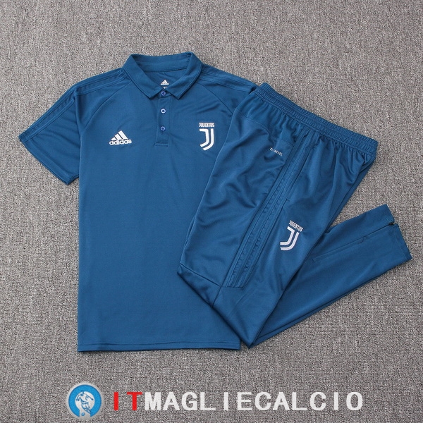 POLO Set Completo Maglia Juventus 2017/2018 Blu